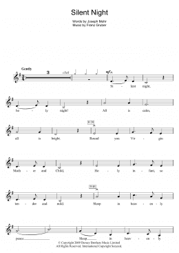 page one of Silent Night (Violin Solo)