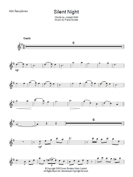 page one of Silent Night (Lead Sheet / Fake Book)