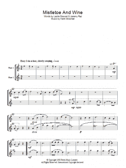 page one of Mistletoe And Wine (Lead Sheet / Fake Book)