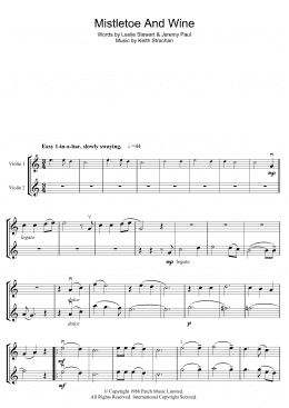 page one of Mistletoe And Wine (Violin Duet)