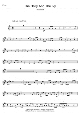 page one of The Holly And The Ivy (Flute Solo)