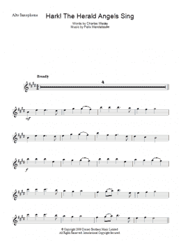 page one of Hark! The Herald Angels Sing (Lead Sheet / Fake Book)