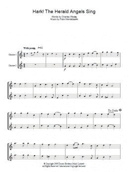 page one of Hark! The Herald Angels Sing (Lead Sheet / Fake Book)