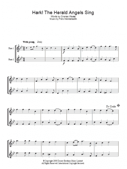 page one of Hark! The Herald Angels Sing (Lead Sheet / Fake Book)