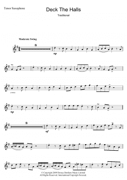 page one of Deck The Halls (Tenor Sax Solo)