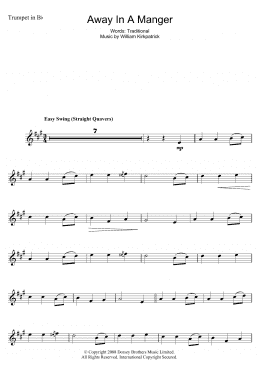 page one of Away In A Manger (Trumpet Solo)