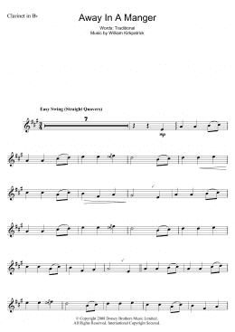 page one of Away In A Manger (Clarinet Solo)