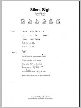 page one of Silent Sigh (Guitar Chords/Lyrics)