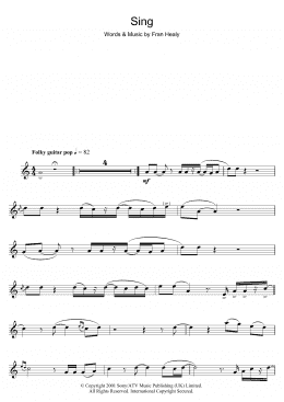 page one of Sing (Clarinet Solo)