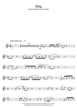 page one of Sing (Violin Solo)