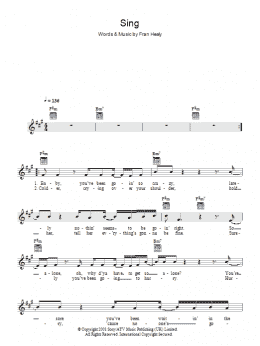 page one of Sing (Lead Sheet / Fake Book)