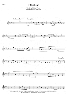 page one of Stardust (Flute Solo)