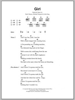 page one of Girl (Guitar Chords/Lyrics)