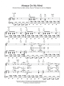 page one of Always On My Mind (Piano, Vocal & Guitar Chords)