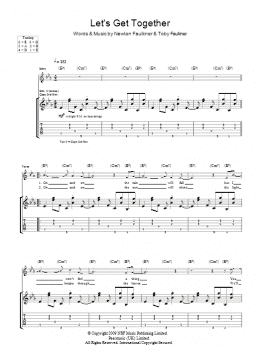 page one of Let's Get Together (Guitar Tab)