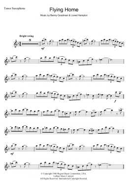 page one of Flying Home (Tenor Sax Solo)