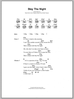 page one of Stay The Night (Guitar Chords/Lyrics)