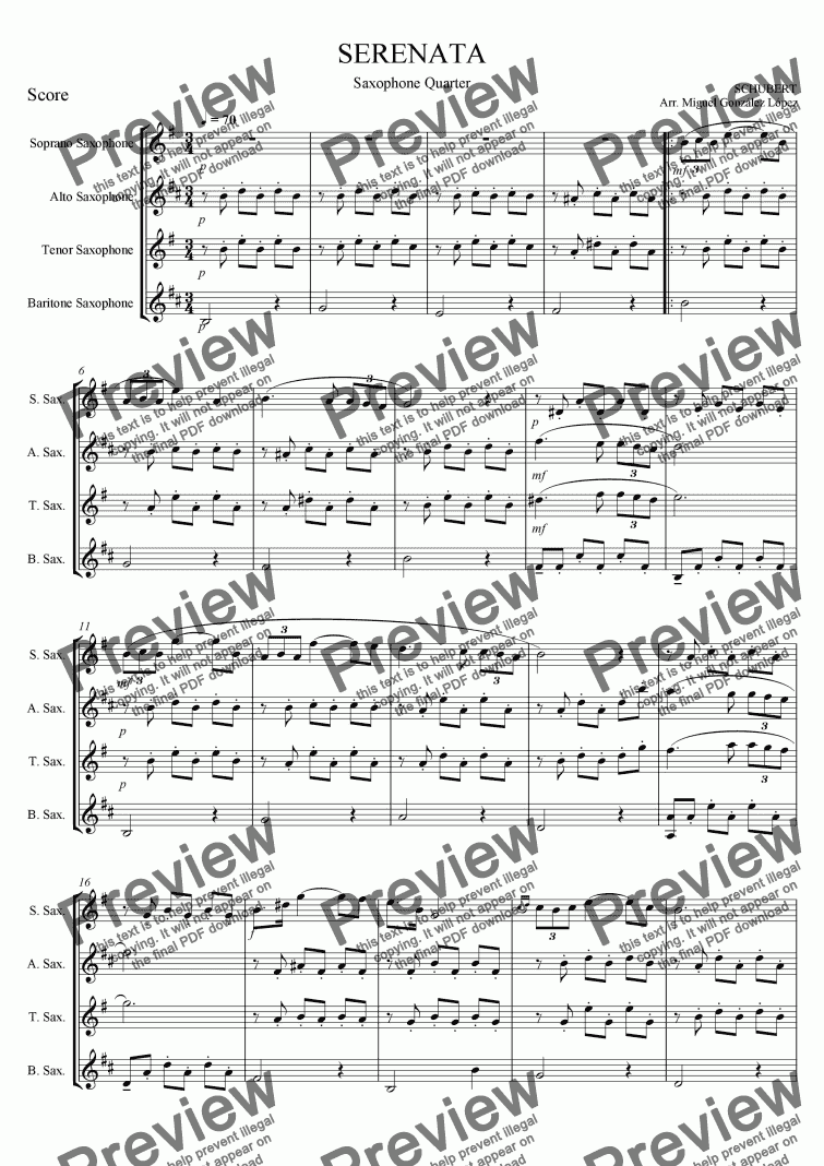 Serenade - Download Sheet Music PDF file