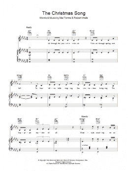 page one of The Christmas Song (Chestnuts Roasting On An Open Fire) (Piano, Vocal & Guitar Chords)