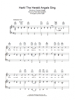 page one of Hark! The Herald Angels Sing (Piano, Vocal & Guitar Chords)