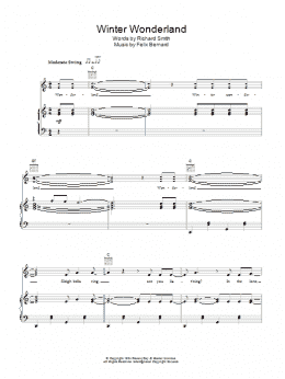 page one of Winter Wonderland (Piano, Vocal & Guitar Chords)