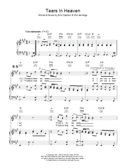 page one of Tears In Heaven (Piano, Vocal & Guitar Chords)