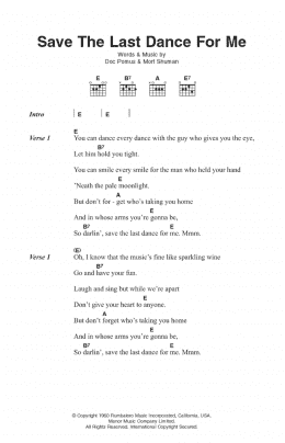 page one of Save The Last Dance For Me (Guitar Chords/Lyrics)