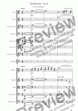 page one of Symphony No.2 (1st movement)