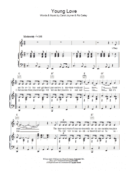 page one of Young Love (Piano, Vocal & Guitar Chords)