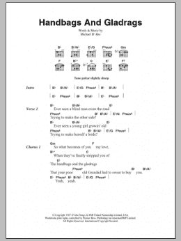 page one of Handbags And Gladrags (Guitar Chords/Lyrics)