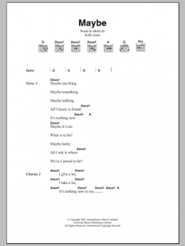 page one of Maybe (Guitar Chords/Lyrics)