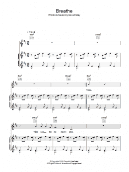 page one of Breathe (Piano, Vocal & Guitar Chords)