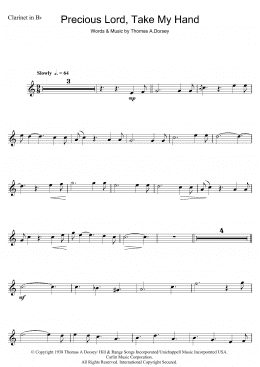 page one of Precious Lord, Take My Hand (Take My Hand, Precious Lord) (Clarinet Solo)