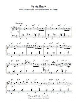 page one of Santa Baby (Piano Solo)