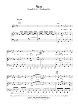 page one of Rain (Piano, Vocal & Guitar Chords)