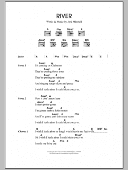 page one of River (Guitar Chords/Lyrics)