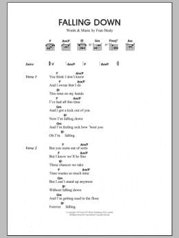 page one of Falling Down (Guitar Chords/Lyrics)