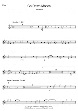 page one of Go Down Moses (Flute Solo)