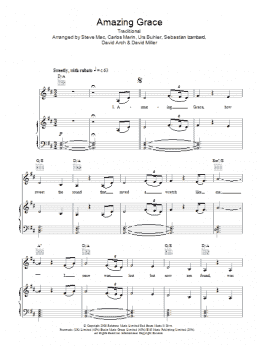 page one of Amazing Grace (Piano, Vocal & Guitar Chords)