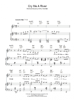 page one of Cry Me A River (Piano, Vocal & Guitar Chords)