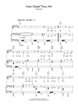 page one of How Great Thou Art (Piano, Vocal & Guitar Chords)