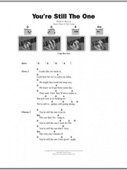 page one of You're Still The One (Guitar Chords/Lyrics)