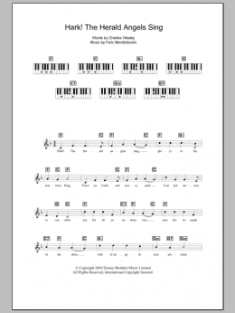 page one of Hark! The Herald Angels Sing (Lead Sheet / Fake Book)