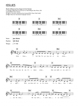 page one of Issues (Piano Chords/Lyrics)