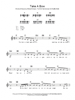 page one of Take A Bow (Lead Sheet / Fake Book)