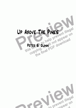 page one of Up Above The Pines