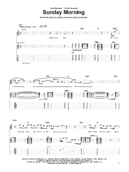 page one of Sunday Morning (Guitar Tab)