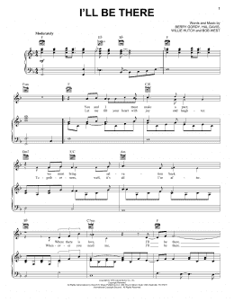 page one of I'll Be There (Piano, Vocal & Guitar Chords (Right-Hand Melody))