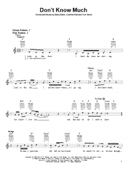 page one of Don't Know Much (Easy Guitar)