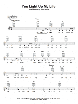 page one of You Light Up My Life (Easy Guitar)